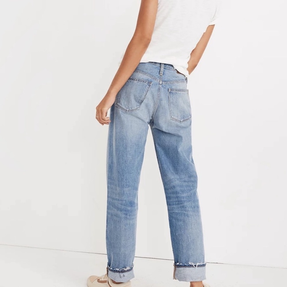Madewell The Dad Jean in light wash with light distress/button fly. Size 14/32 - Picture 7 of 14